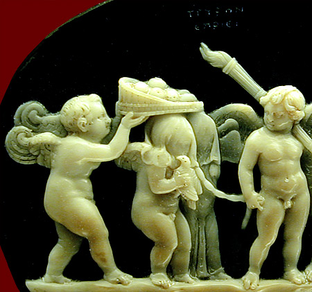  depicting the wedding of Eros and Psyche Roman Detail of the couple