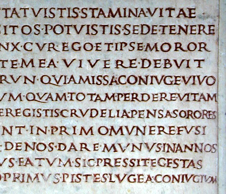 detail Claudia Piste Inscription