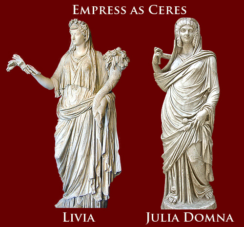 statues of Livia and Julia Domna as Ceres