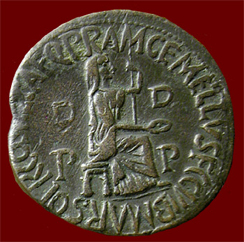 coin of Tiberius from Utica