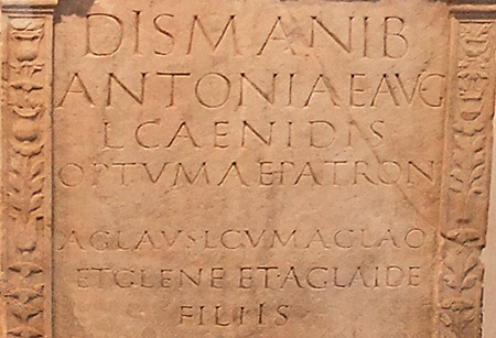 Caenis inscription
