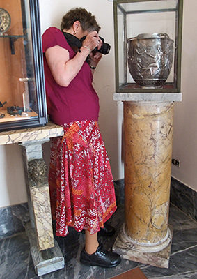 Barbara McManus taking a photo