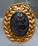 intaglio garnet pin