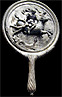 back of silver mirror
